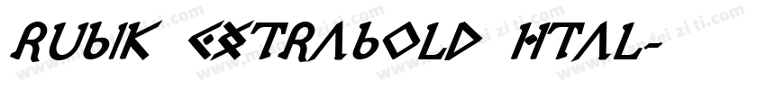 Rubik ExtraBold Ital字体转换